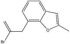 2-Methyl-7-(2-bromo-2-propenyl)benzofuran Struktur