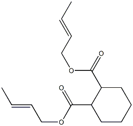 1,2-Cyclohexanedicarboxylic acid bis(2-butenyl) ester Struktur