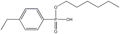 4-Ethylphenylphosphonic acid hydrogen hexyl ester Struktur