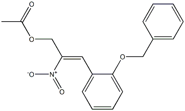 Acetic acid 2-nitro-3-[2-(benzyloxy)phenyl]-2-propenyl ester Struktur