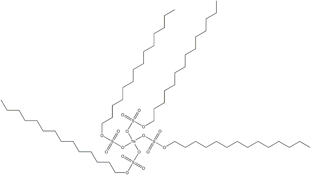 Tetrakis(tetradecyloxysulfonyloxy)thorium(IV) Struktur