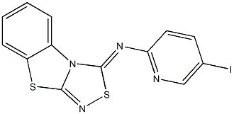 3-(5-Iodo-2-pyridinyl)imino[1,2,4]thiadiazolo[3,4-b]benzothiazole Struktur