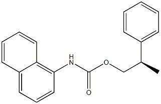 N-(1-Naphtyl)carbamic acid (R)-2-phenylpropyl ester Struktur