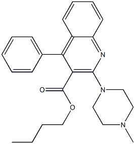 2-(4-Methyl-1-piperazinyl)-4-phenylquinoline-3-carboxylic acid butyl ester Struktur