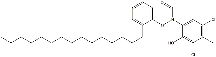 2-(2-Pentadecylphenoxyformylamino)-4,6-dichloro-5-methylphenol Struktur