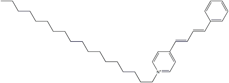 1-Octadecyl-4-[(1E,3E)-4-phenyl-1,3-butadienyl]pyridinium Struktur