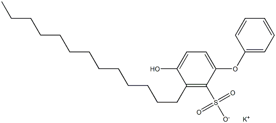 4-Hydroxy-3-tridecyl[oxybisbenzene]-2-sulfonic acid potassium salt Struktur