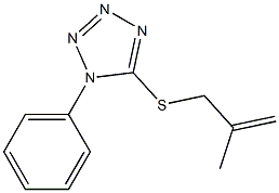 5-(2-Methyl-2-propenylthio)-1-phenyl-1H-tetrazole Struktur