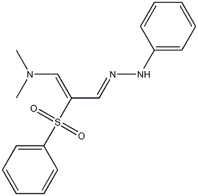 3-(Dimethylamino)-2-(phenylsulfonyl)propenal phenyl hydrazone Struktur