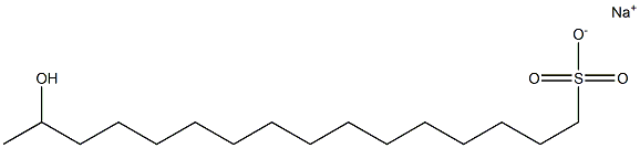 15-Hydroxyhexadecane-1-sulfonic acid sodium salt Struktur