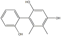 5,6-Dimethyl-1,1'-biphenyl-2,2',4-triol Struktur