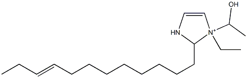 2-(9-Dodecenyl)-1-ethyl-1-(1-hydroxyethyl)-4-imidazoline-1-ium Struktur