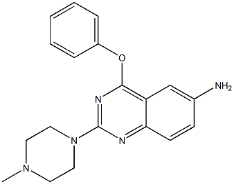 2-[4-Methyl-1-piperazinyl]-4-(phenoxy)-6-aminoquinazoline Struktur