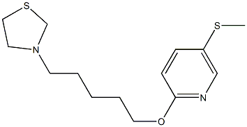 5-(Methylthio)-2-[[5-(3-thiazolidinyl)pentyl]oxy]pyridine Struktur