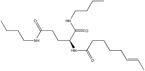 N2-(6-Octenoyl)-N1,N5-dibutylglutaminamide Struktur