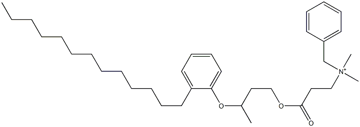 N,N-Dimethyl-N-benzyl-N-[2-[[3-(2-tridecylphenyloxy)butyl]oxycarbonyl]ethyl]aminium Struktur