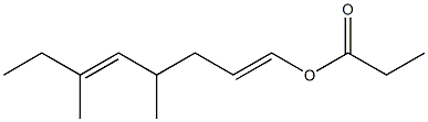 Propionic acid 4,6-dimethyl-1,5-octadienyl ester Struktur