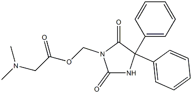 3-[[(Dimethylamino)acetyloxy]methyl]-5,5-diphenylimidazolidine-2,4-dione Struktur