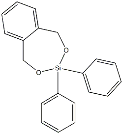 1,5-Dihydro-3,3-diphenyl-2,4,3-benzodioxasilepin Struktur