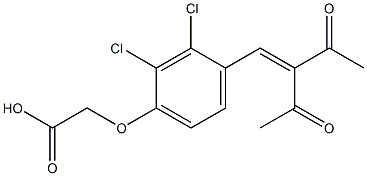 [2,3-Dichloro-4-(2,2-diacetylethenyl)phenoxy]acetic acid Struktur