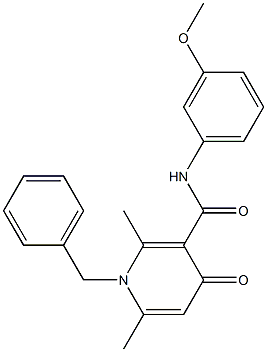 N-(3-Methoxyphenyl)-1-benzyl-2,6-dimethyl-4-oxo-1,4-dihydro-3-pyridinecarboxamide Struktur