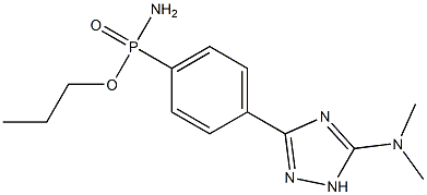 N,N-Dimethyl-P-(5-amino-3-phenyl-1H-1,2,4-triazol-1-yl)phosphonamidic acid propyl ester Struktur