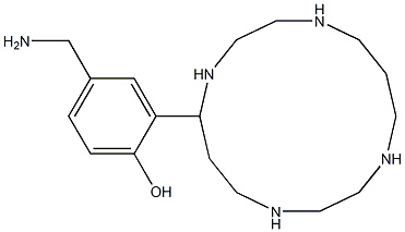 7-(5-Aminomethyl-2-hydroxyphenyl)-1,4,8,11-tetraazacyclotetradecane Struktur