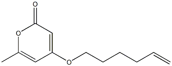 6-Methyl-4-(5-hexenyloxy)-2-pyrone Struktur