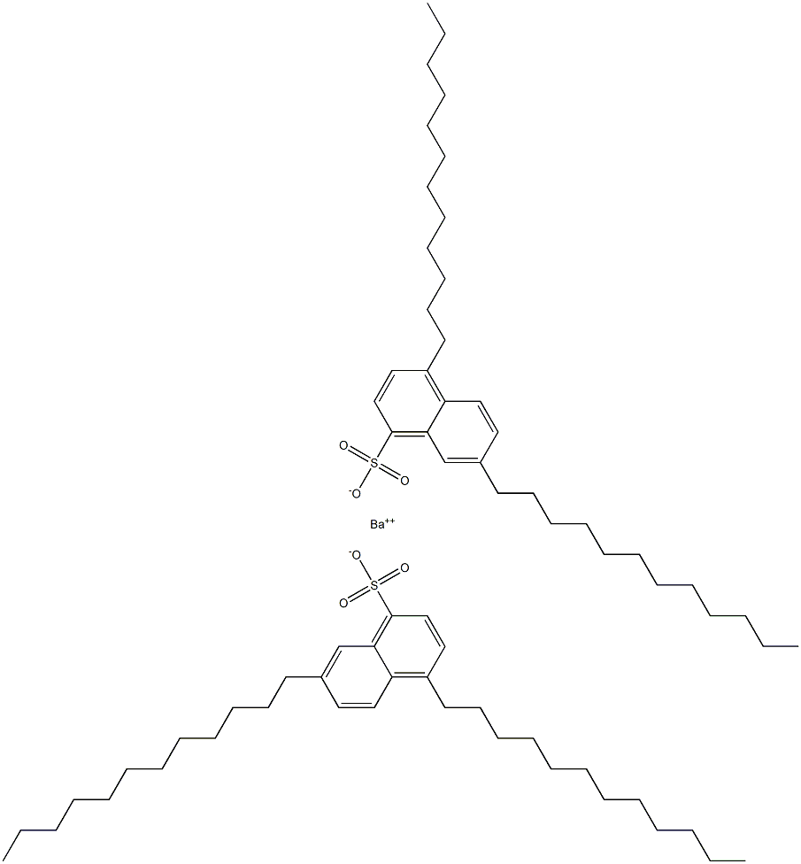 Bis(4,7-didodecyl-1-naphthalenesulfonic acid)barium salt Struktur