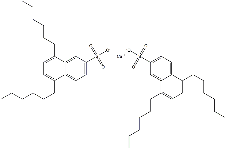 Bis(5,8-dihexyl-2-naphthalenesulfonic acid)calcium salt Struktur