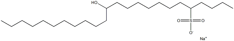 13-Hydroxytetracosane-5-sulfonic acid sodium salt Struktur