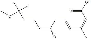 (2Z,4E,7R)-11-Methoxy-3,7,11-trimethyl-2,4-dodecadienoic acid Struktur