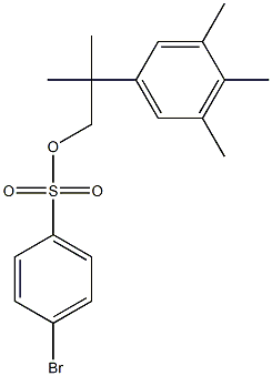 4-Bromobenzenesulfonic acid 2-methyl-2-(3,4,5-trimethylphenyl)propyl ester Struktur