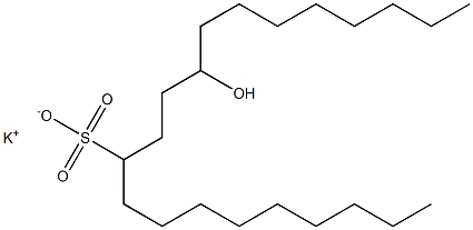 13-Hydroxyhenicosane-10-sulfonic acid potassium salt Struktur