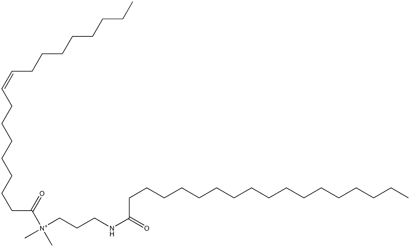 (Z)-N,N-Dimethyl-1-oxo-N-[3-[(1-oxooctadecyl)amino]propyl]-9-octadecen-1-aminium Struktur