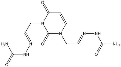 1,2,3,4-Tetrahydro-2,4-dioxopyrimidine-1,3-diacetaldehyde disemicarbazone Struktur