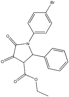 1-(4-Bromophenyl)-2-phenyl-4,5-dioxopyrrolidine-3-carboxylic acid ethyl ester Struktur