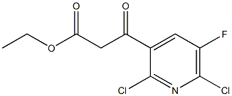 3-(2,6-Dichloro-5-fluoro-3-pyridinyl)-3-oxopropionic acid ethyl ester Struktur