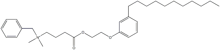 N,N-Dimethyl-N-benzyl-N-[3-[[2-(3-undecylphenyloxy)ethyl]oxycarbonyl]propyl]aminium Struktur