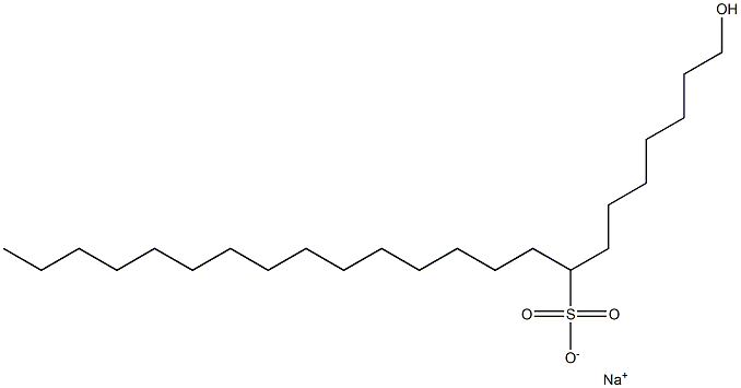 1-Hydroxytricosane-8-sulfonic acid sodium salt Struktur