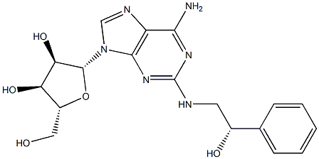 2-[(S)-2-Hydroxy-2-phenylethylamino]adenosine Struktur