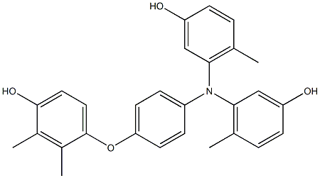 N,N-Bis(3-hydroxy-6-methylphenyl)-4-(4-hydroxy-2,3-dimethylphenoxy)benzenamine Struktur