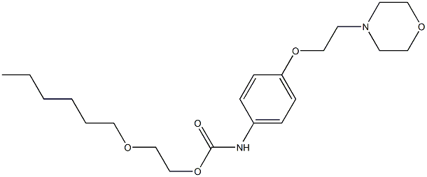 4-(2-Morpholinoethoxy)phenylcarbamic acid 2-(hexyloxy)ethyl ester Struktur