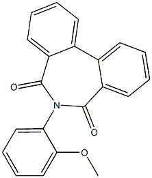 6-(2-Methoxyphenyl)-5H-dibenz[c,e]azepine-5,7(6H)-dione Struktur