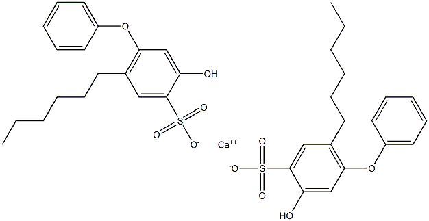 Bis(3-hydroxy-6-hexyl[oxybisbenzene]-4-sulfonic acid)calcium salt Struktur