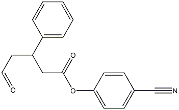 4-Formyl-3-phenylbutyric acid 4-cyanophenyl ester Struktur