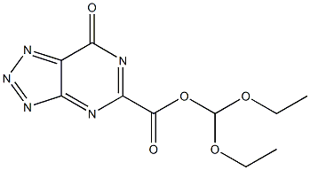 7-Oxo-7H-1,2,3-triazolo[4,5-d]pyrimidine-5-carboxylic acid (diethoxymethyl) ester Struktur