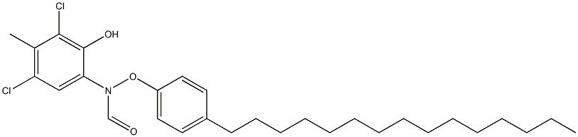 2-(4-Pentadecylphenoxyformylamino)-4,6-dichloro-5-methylphenol Struktur