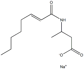 3-(2-Octenoylamino)butyric acid sodium salt Struktur