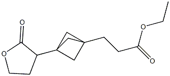 3-[(2-Oxotetrahydrofuran)-3-yl]bicyclo[1.1.1]pentane-1-propionic acid ethyl ester Struktur